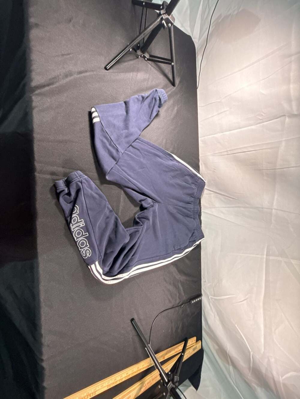 Adidas Men's Navy Blue 3-Stripe Jogger Sweatpants